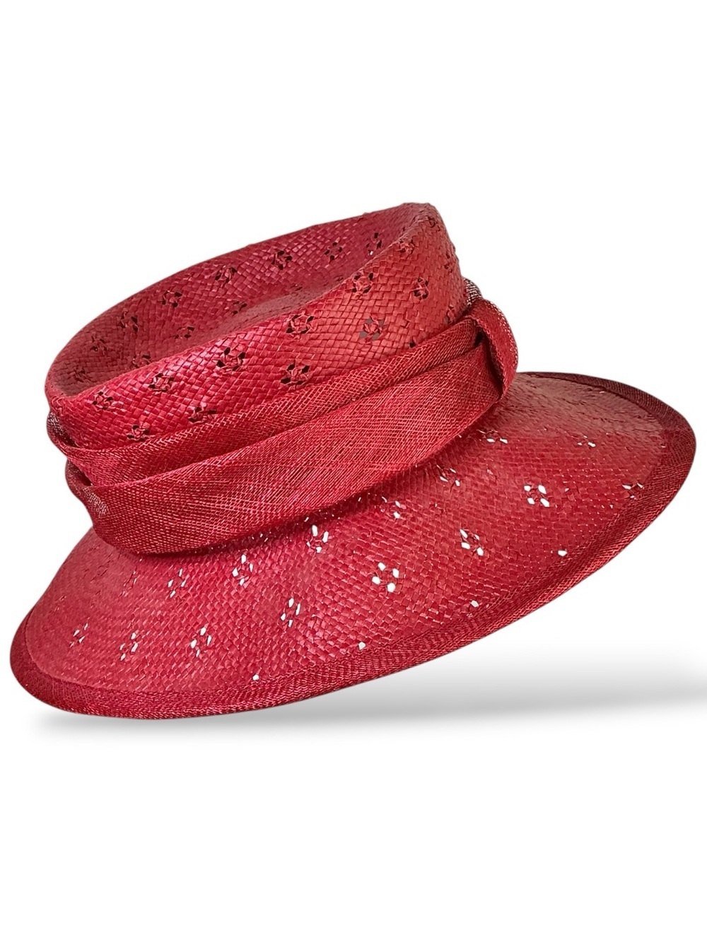 Jax Straw Hat Red Sun Hat Women’s Church Hat Adult One Size